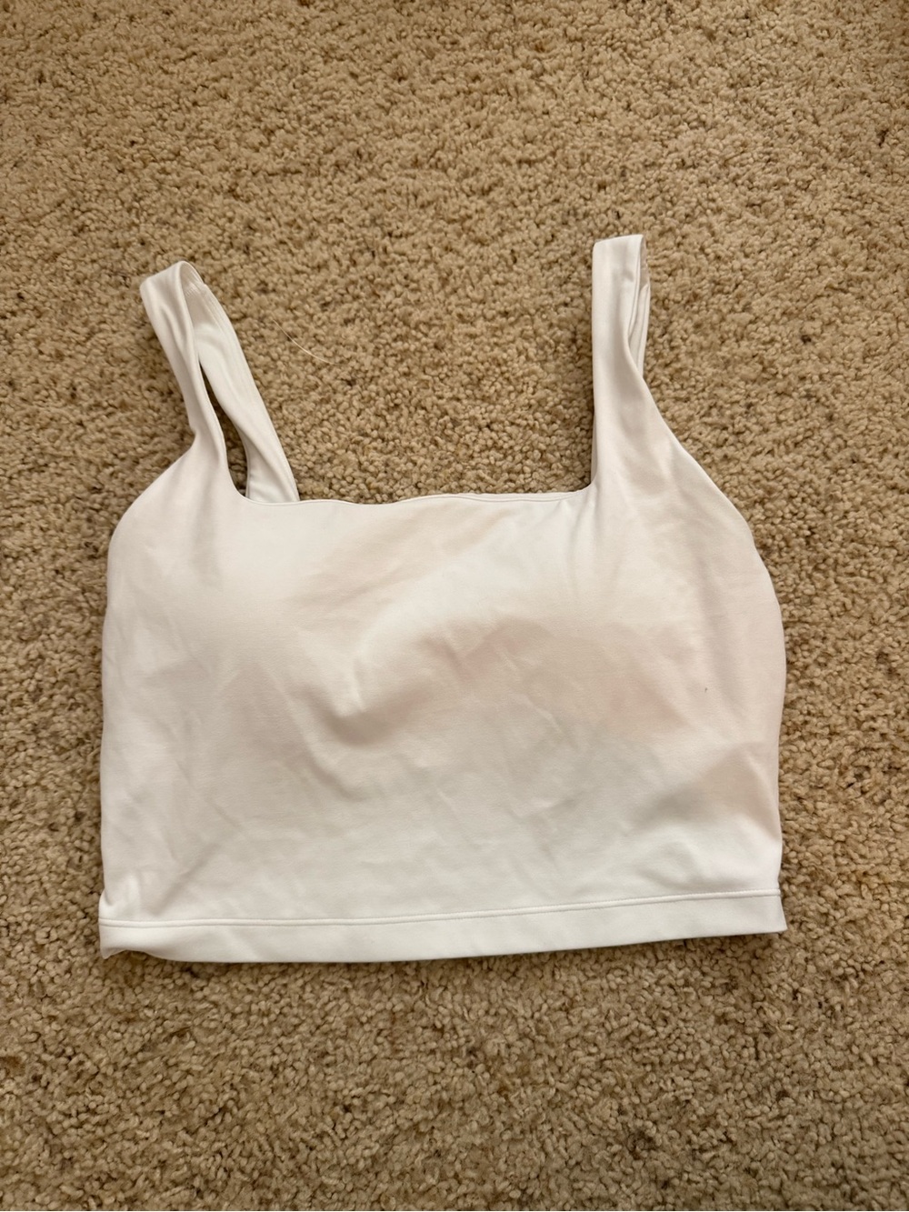CRZ YOGA White Square-Neck Crop Top
